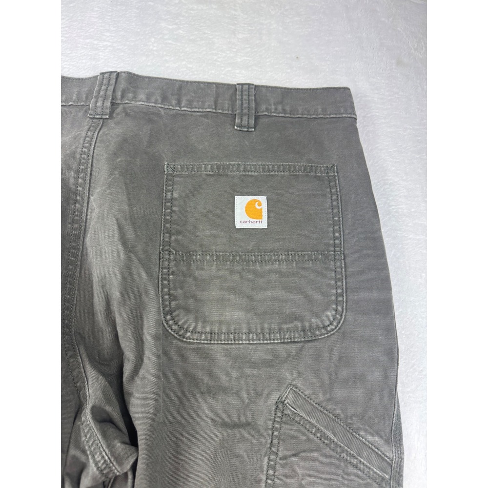 Carhartt Relaxed Fit Carpenter Pants Mens 40x30 Gray Canvas Work Utility - Picture 7 of 7